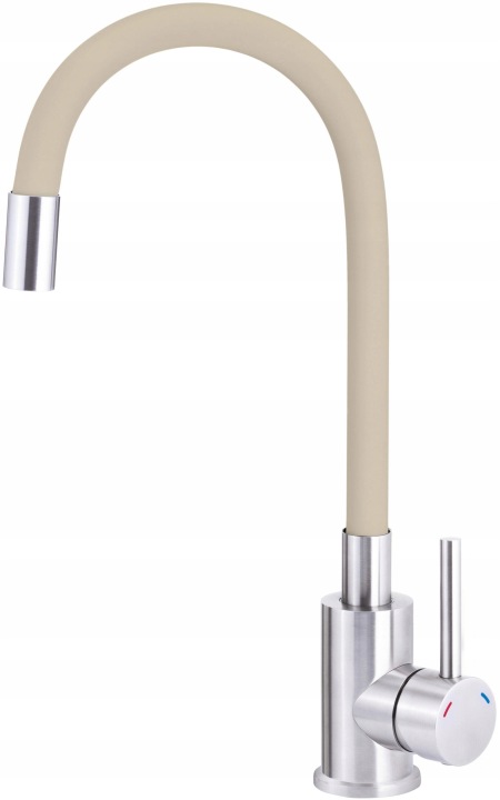 Kuchyňská baterie flexibilní béžová/ocel 304 s voštinovým perlátorem