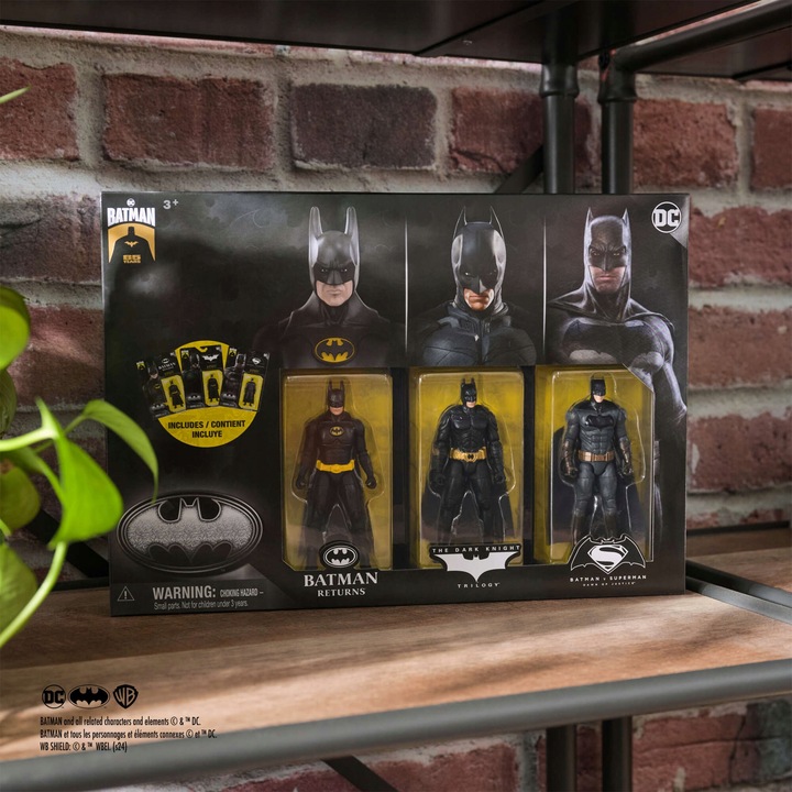 BATMAN DC COMICS ZESTAW 3 FIGURE MROCZNY RYCERZ JUBILEUSZOWA EDYCJA LALKA Marka Spin Master