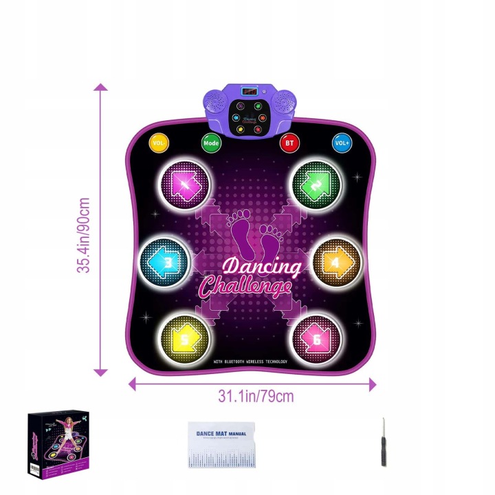 Музична танцю килимок дитячий килимок для танців для дітей 5 режими 3 рівні — фото 2