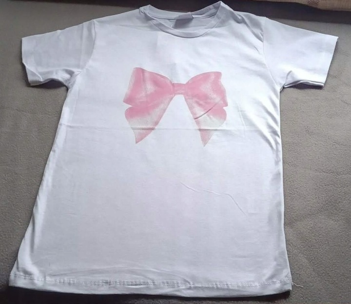 Bluzka t shirt dla dziewczynki bawełniana koszulka krótki rękaw — zdjęcie 6