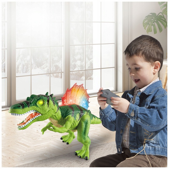 INTERACTIVE DINOSAUR REMOTE CONTROLLED ROBOT FOR CHILDREN EFFECTS SOUND LED Kid's age 3+ years
