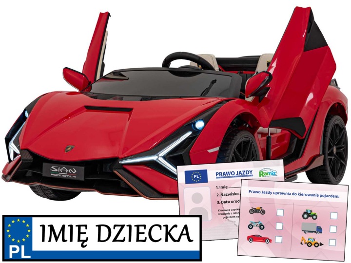 Ramiz Транспортний засіб Lamborghini SIAN Червоний — фото 2