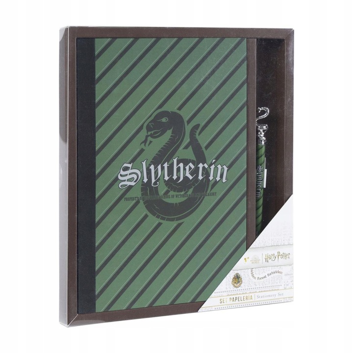 Оригінальний набір HARRY POTTER блокнот ручка SLYTHERIN зошит — фото 5
