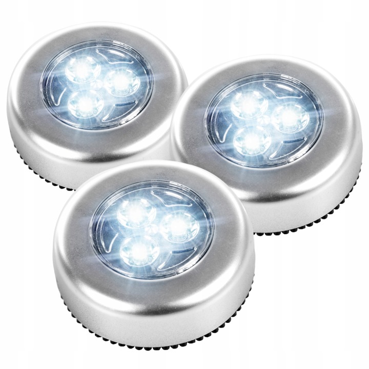 LAMPKA DOTYKOWA SAMOPRZYLEPNA NA BATERIE 3 LED