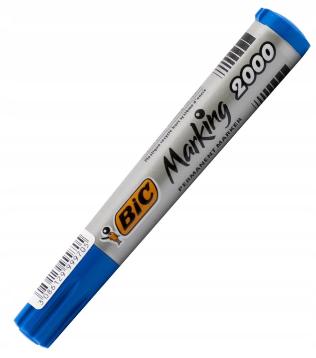 Маркер перманентний BIC 2000 круглий синій — фото 2