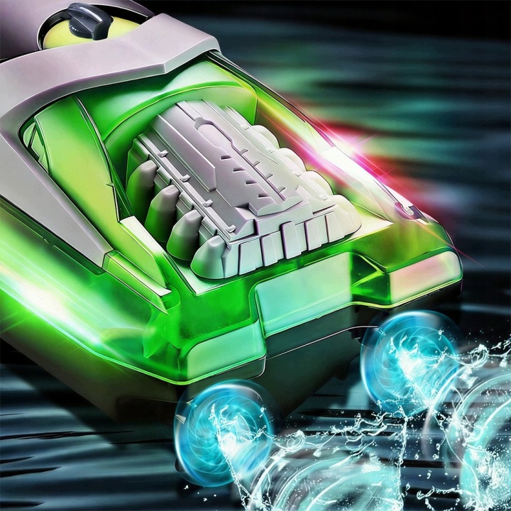 ZDALNIE STEROWANA MOTORÓWKA LED 15 км/год швидкий човник RC 2 батарейки 120 хв — фото 3