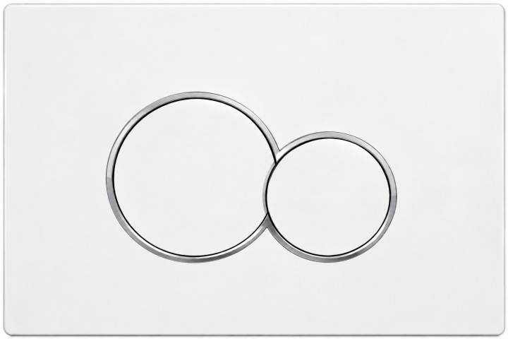 Bílé chromové tlačítko Simba pro Wc stojan Geberit Duofix UP320 UP720 Sigma