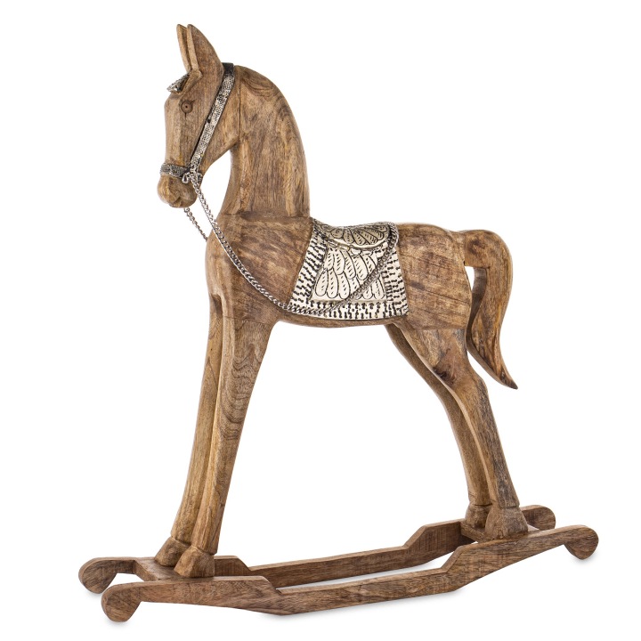 Houpací Kůň Koník Celoroční Figurka Dřevěná Dekorace Řebříček
