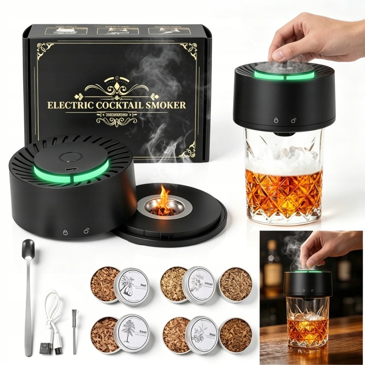 Sada Na Uzení Whisky Smoker Elektrická Dřevěná Jako dárek