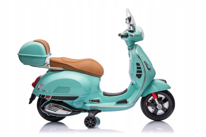 Скутер Vespa на акумулятор Каталка для дитини зі скринькою бірюзовий MAXI — фото 4