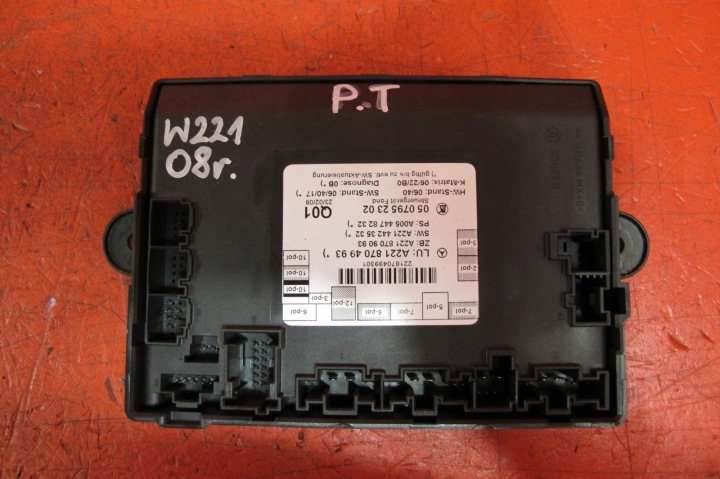 MERCEDES S-KLASA W221 221 module control unit door right rear part A2218704993