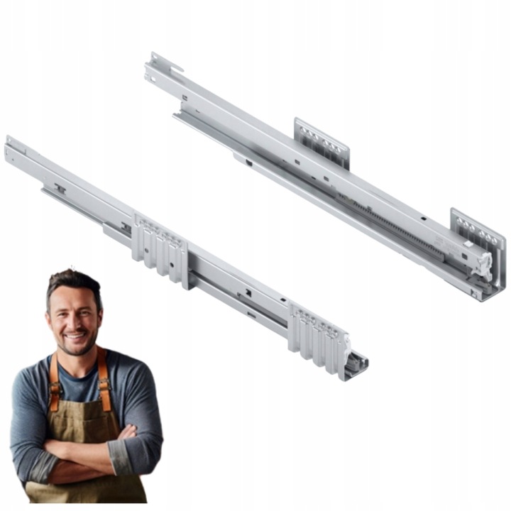 Vodicí lišty pro zásuvky Blum Merivobox MER.450.5001B L-500 mm