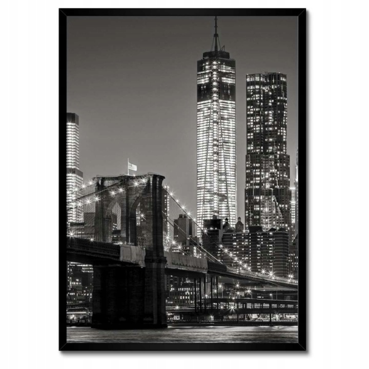Plakáty v rámu 50x70 New York Manhattan most