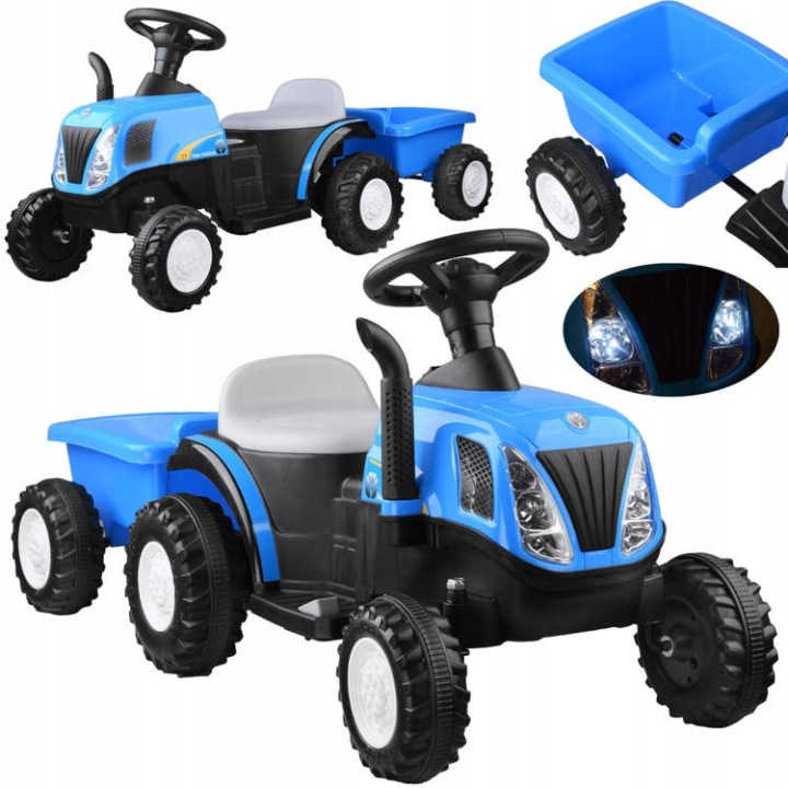 NEW HOLLAND трактор на акумуляторі з причепом