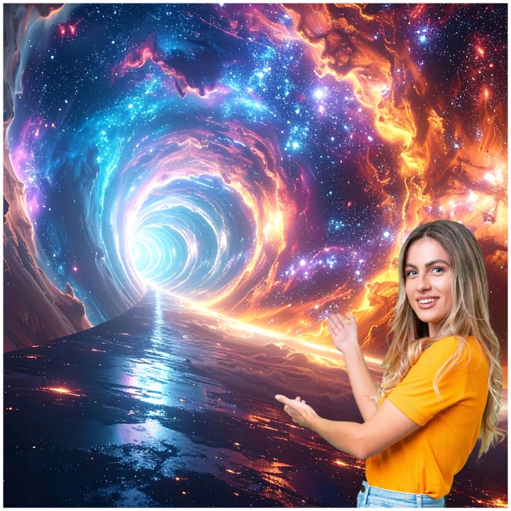 Fototapeta 3D Tunel Chodba Časoprostorová kosmická 294x260 TUN23F