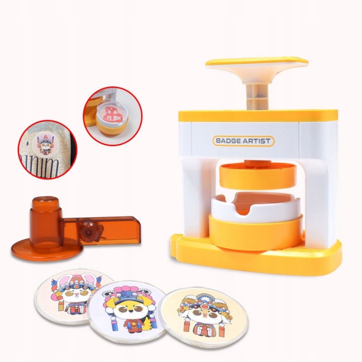 BADGE MACHINE DIY PIN BUTTON MAKER MACHINE HANDMADE BADGE PRESS TOOL ...