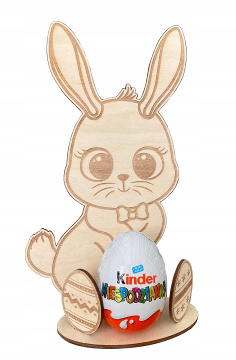 Зайчик стійка на яйце KINDER ім'я великдень