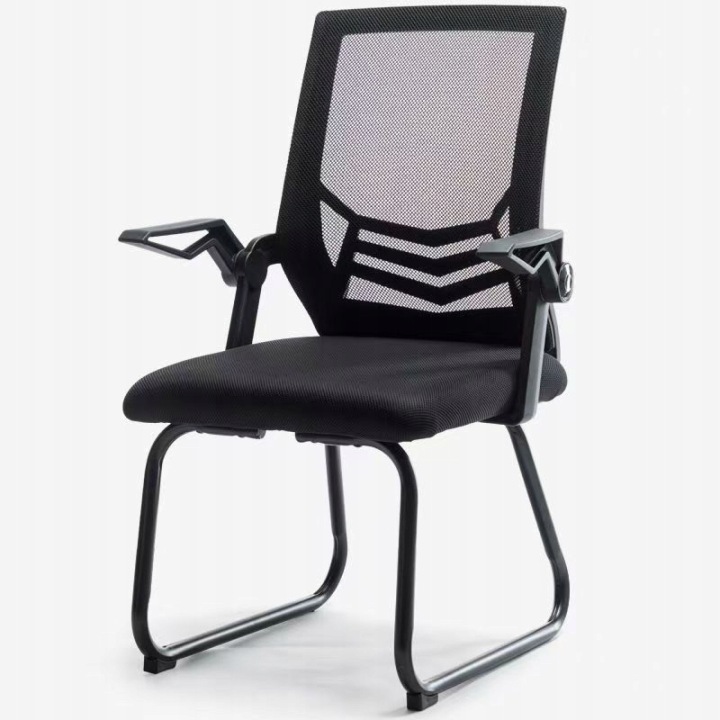 Ergonomické kancelářské konferenční křeslo ze síťoviny – černé