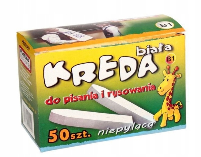 Крейда Шкільна для Письма на Дошки 50 шт. Біла — фото 3