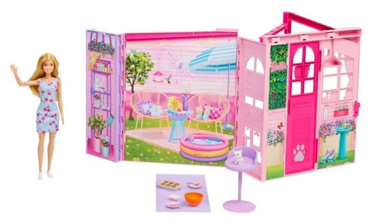 BARBIE Для вихідних Будиночок Для Ляльок складаний будиночок для ляльок + аксесуари