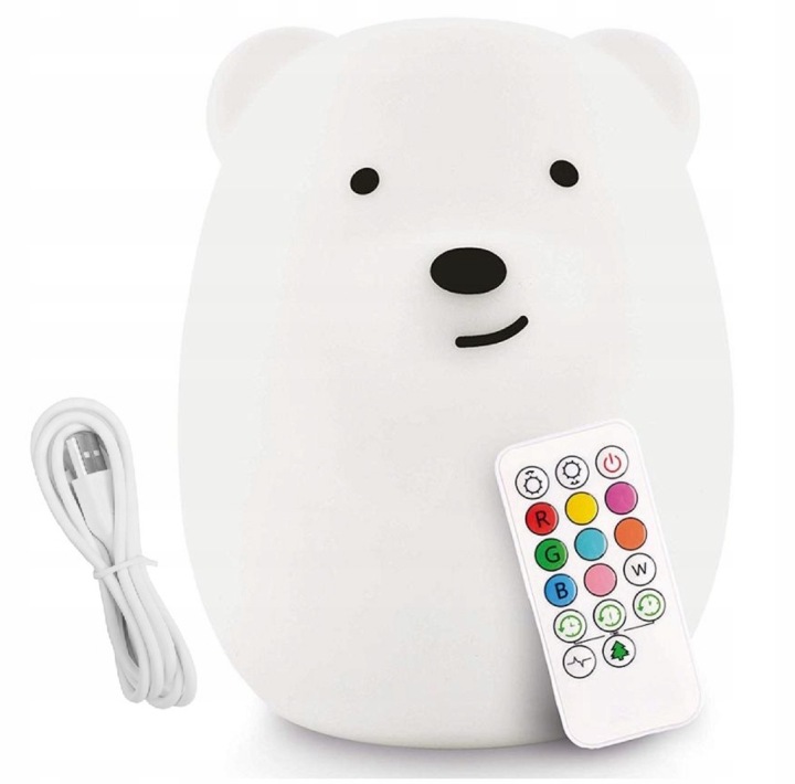 JAMKO білий Нічник LED USB для дітей з вбудованим акумулятором — фото 2