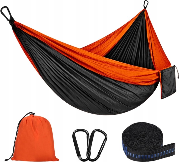 Kempingová Houpací Síť 300 X 200 CM – Nosnost 300 Kg, Dvojitý Nylonový Padák