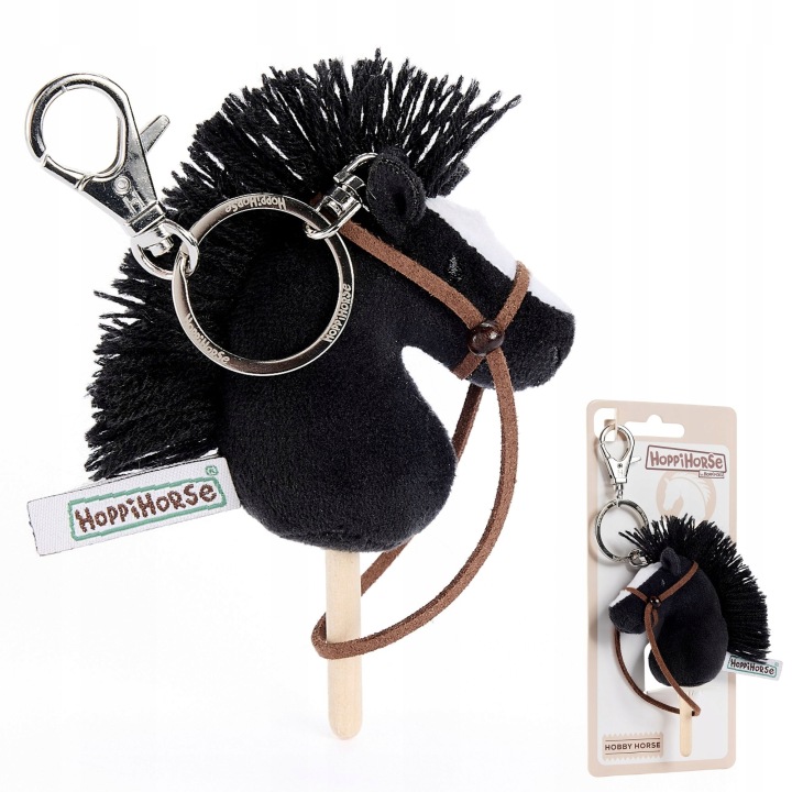 Brelok hobby horse чорний 12 см, snibbs