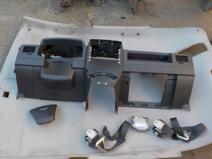 console airbag tension belts komplet jeep compass and 2007r