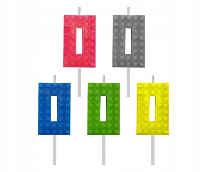 Свічка на Торт Zero 0 День народження Конструктор Lego — фото 2