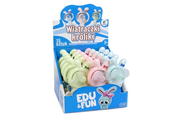 Вітрячок ручний Зайчик Edu&Fun 13 см - механічний від 3 років — фото 2