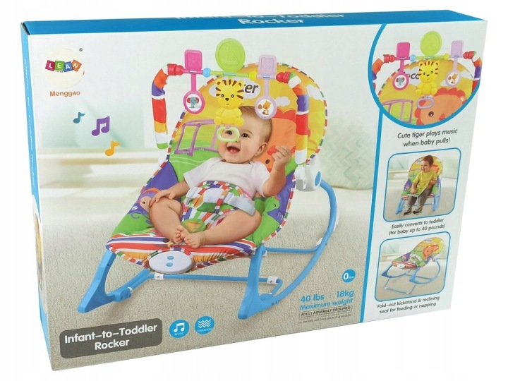 Lean Toys Колиска гойдалка 2 в 1 тигр — фото 4