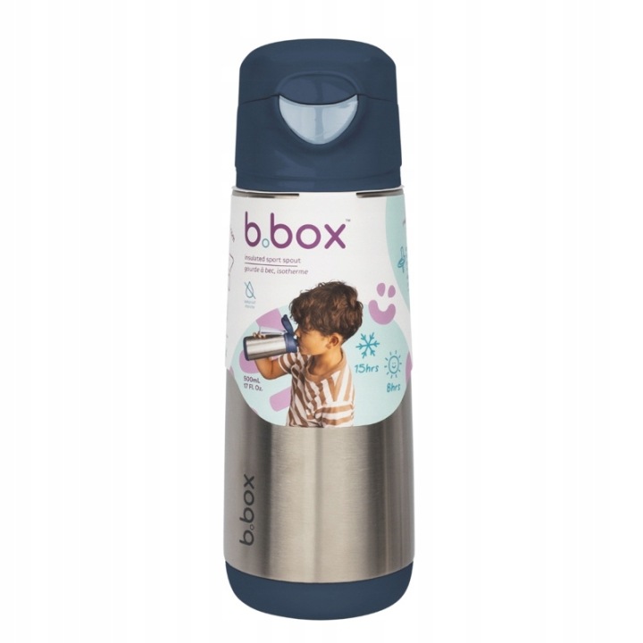B.BOX Термопляшка з носиком спортивним Midnight 500 мл — фото 5