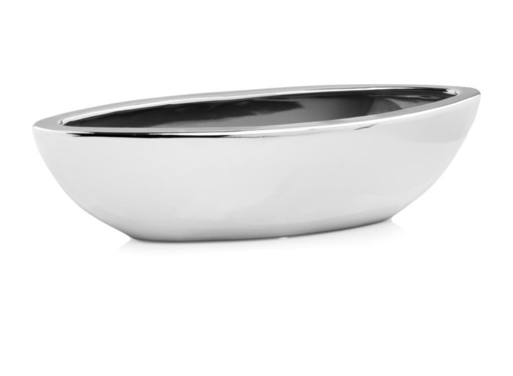 Keramický Obal 38 x 14 x 14 cm Loďka Stříbrná