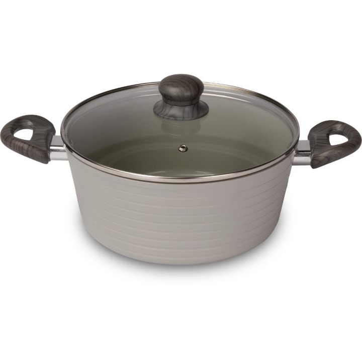 Kastrol s poklicí 24 cm Lamart LT1268 Stripe