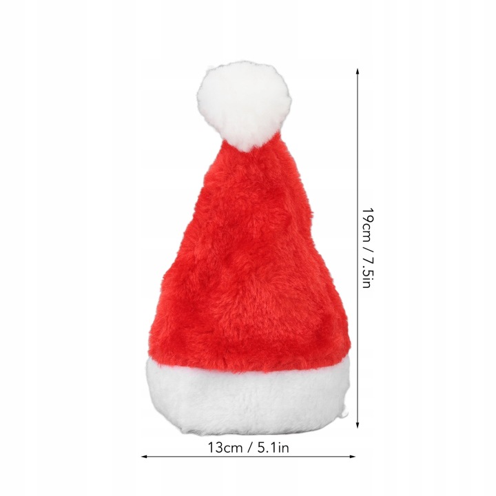 5 шт. Різдвяний Pet Hat Червоний Plush Еластичний Band Dog Care Pet Santa Hat PA — фото 7