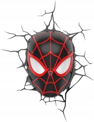 Лампа 3D Spiderman Miles Moralesa від Marvel для приклеювання на стіну