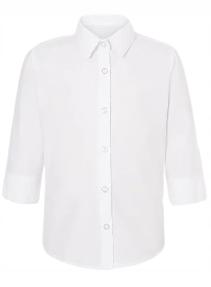 George сорочка дівчача біла regular fit рукав 3/4 116/122