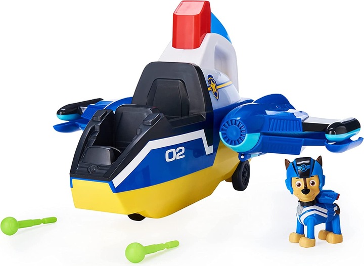 PSI PATROL CHASE WIELKI ODRZUTOWIEC PATROLOWIEC SAMOLOT POJAZD + FIGURKA Marka Spin Master