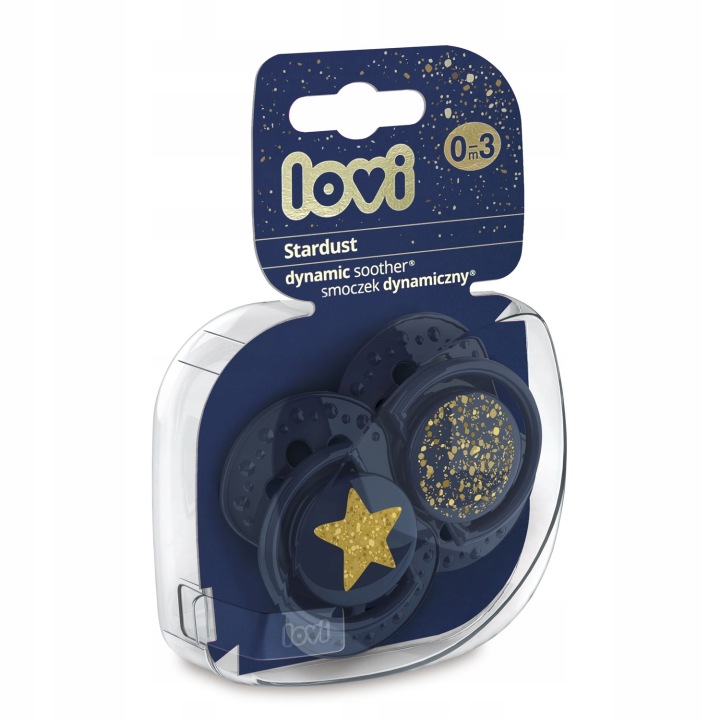 LOVI соска динамічна заспокійлива STARDUST силіконові силікон 2 шт. 0-3 міс. — фото 2