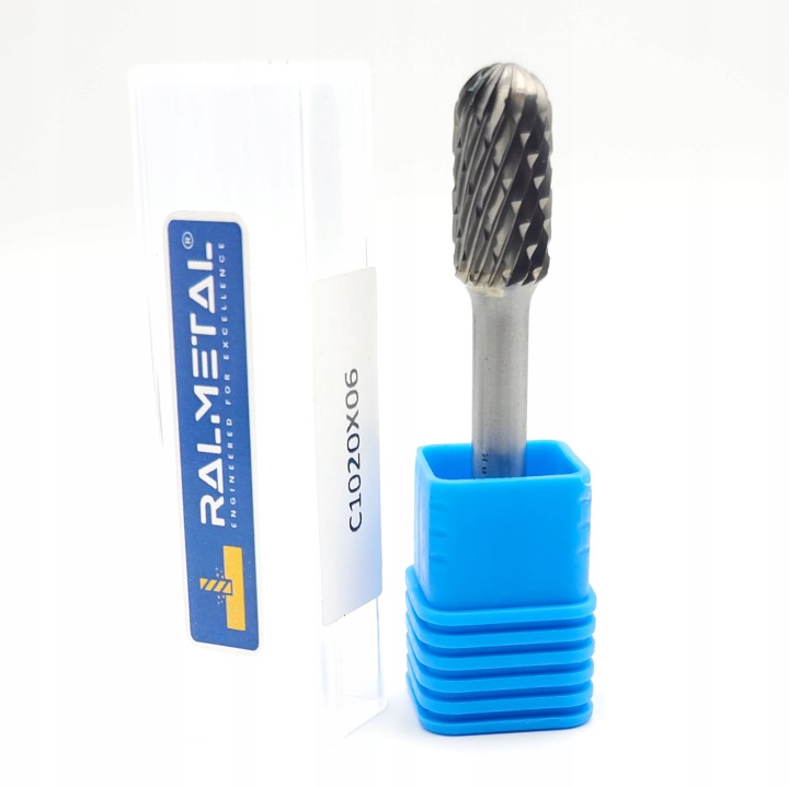 Fréza Vhm Rotační pilník Zaoblený válec 10 x 20 x 6D x 65 mm 60 Hrc