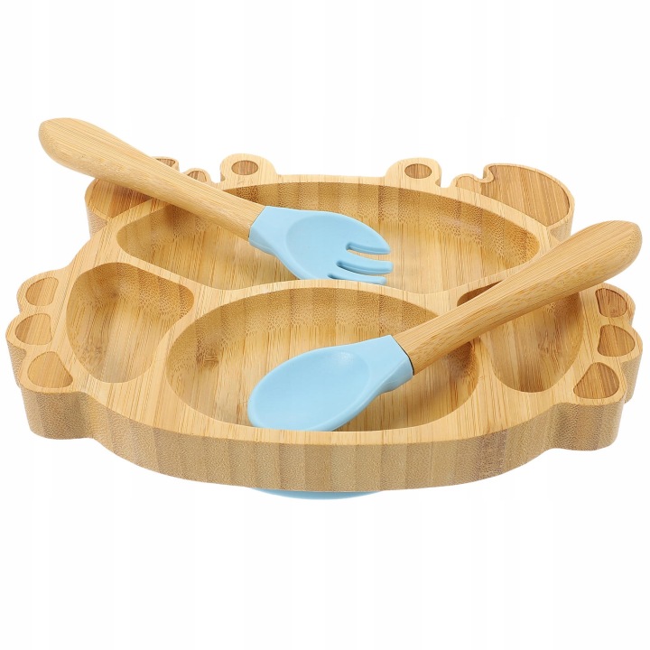 Teller BabyABC Igel Saugnapf Тарілка Протиковзка для дітей їжак bambusR23 — фото 2