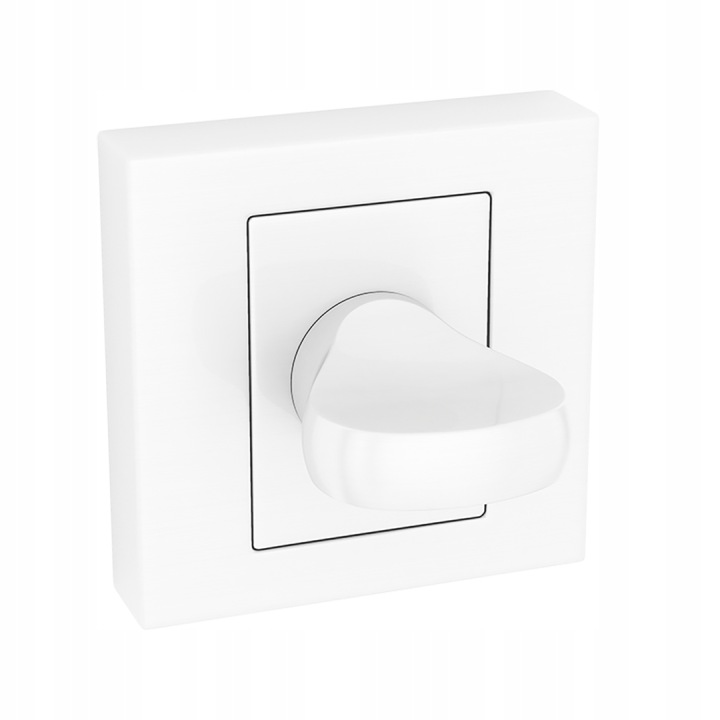 Čtvercová Rozeta LK5 603A Wc, bílé, vnitřní dveře 38-45 mm