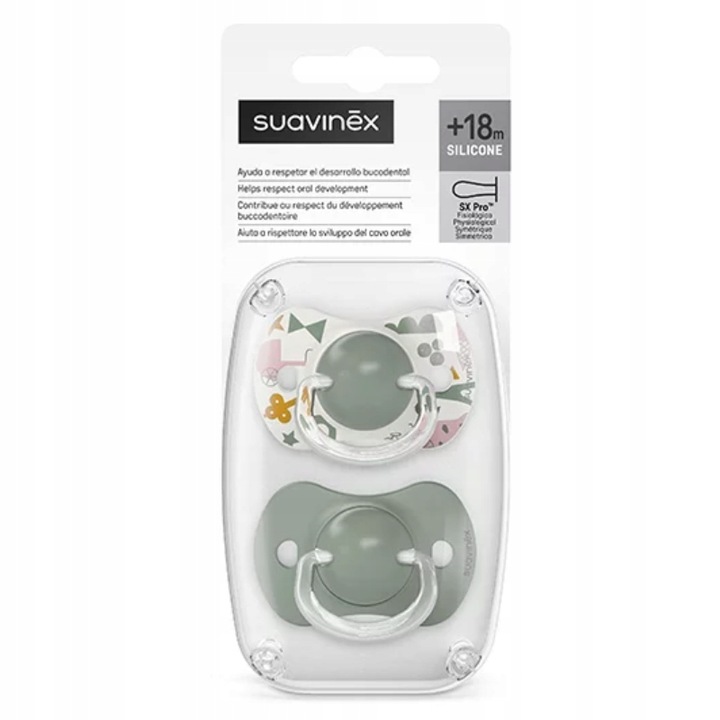 SUAVINEX соска фізіологічна 18 міс.+ SX PRO силіконовий 2 шт. — фото 2