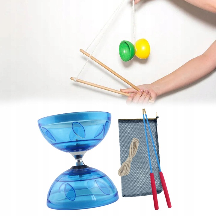 Yoyo Діаболо Toy Діаболо Ball Toy Тренування Еластичний потрійний підшипник Синій — фото 4
