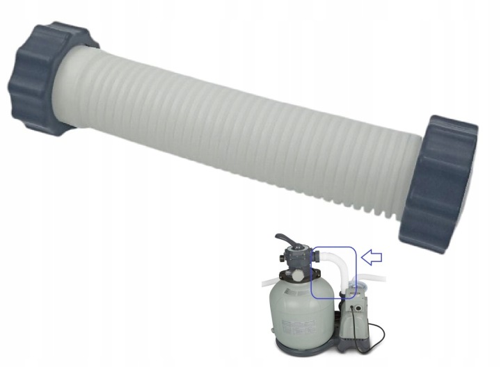 Připojovací hadice 38 mm pro připojení ventilu k motoru, pískový filtr 28652