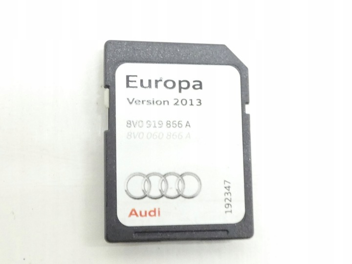 KARTA der Navigation SD EUROPA 2013 AUDI A3 8V A4 B8 A5 8T 8V0919866A