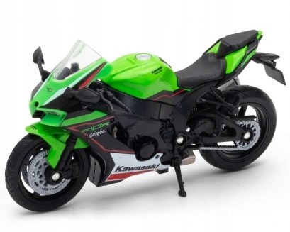 Гонщик Kawasaki Ніндзя ZX-10R модель металева 1:18 WELLY 2021 — фото 3