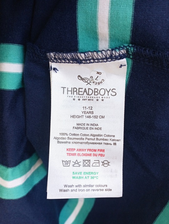 ATS поло THREADBOYS бавовна ремінці 11-12 років 146-152 см (вживаний) — фото 4