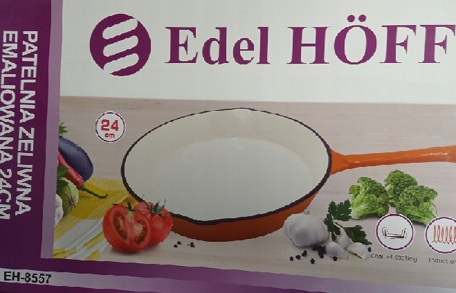 Litinová Smaltovaná Pánev 24 CM Edelhoff EH-8557 Výprodej
