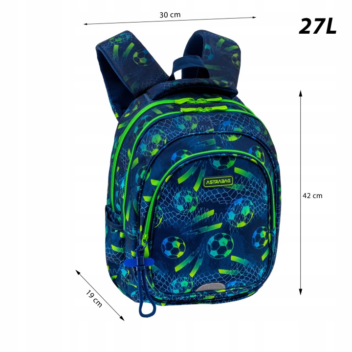 Рюкзак шкільний з кількома відділеннями AstraBag 27 л Футбол м'яч — фото 2